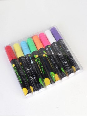 Multicolor Flashing Boards Liquid Chalk Marker (8 pcs)